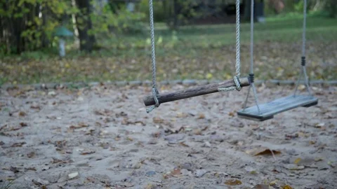 Rope swing in the park Stock Footage 82679030