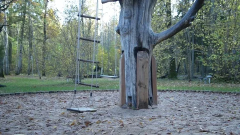 Rope swing in the park Stock-Footage 82679041