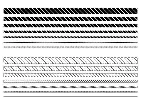 Rope symbol set. 스톡 일러스트
