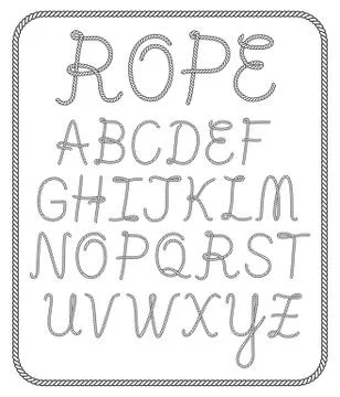 Rope text4 Stock Illustration