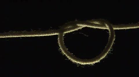 Rope tied in a knot 1 Stock Footage 27333596