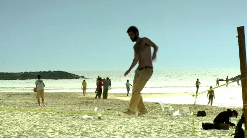 Rope Walking Stock Footage 473717