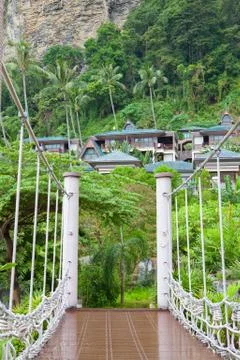 Rope walkway through Stock Photos