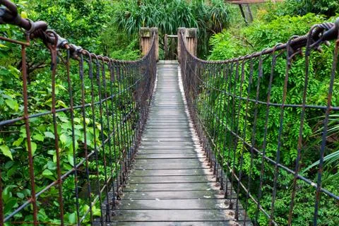 Rope walkway through Stock Photos