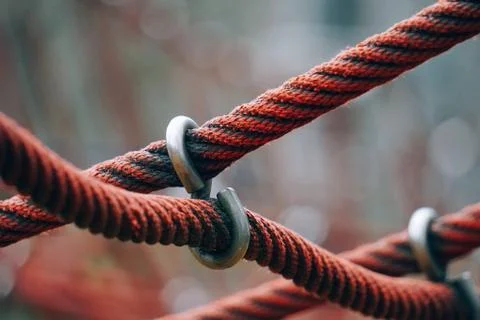 Rope web texture pattern Foto stock