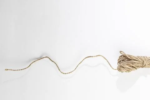 Rope on the white background. Stock Photos