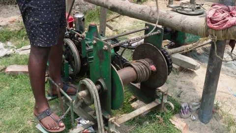 Rope Winching Machine Stock-Footage 336699818