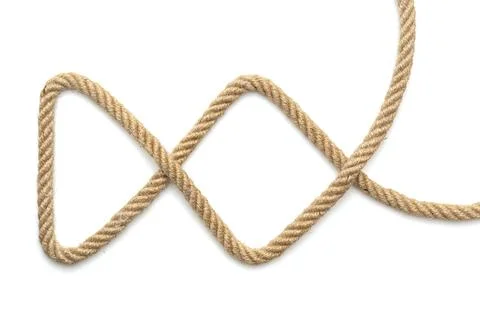 Rope in a zigzag shape Stock Photos