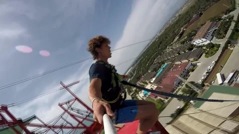 Ropejumping in Belek Stock Footage 132019761