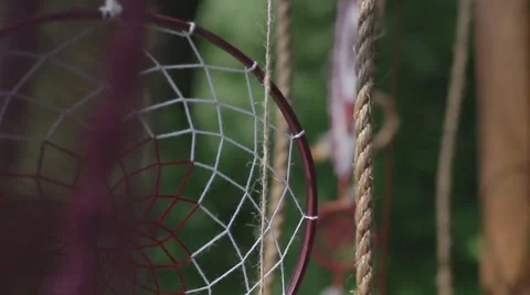 Ropes and nets on the playground close-up Stock Footage 61264395