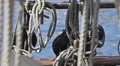 Ropes - Antique pirate sail ship HD Footage