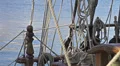 Ropes - Antique pirate sail ship HD Footage