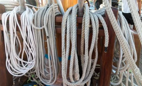 The ropes are ready for navigation Stock Photos