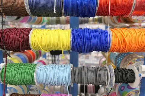 Ropes on bobbins Stock Photos