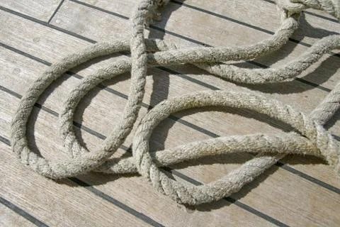 Ropes on a deck Foto stock