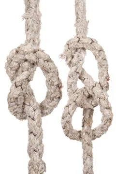Ropes with knot Stock Photos