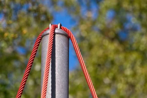 Ropes on a pole Stock Photos