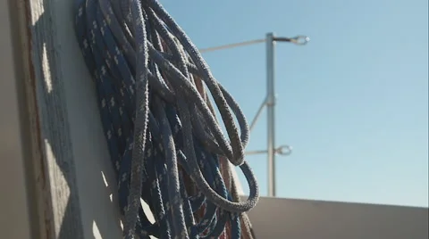 Ropes on a sailboat Vidéo 48865990