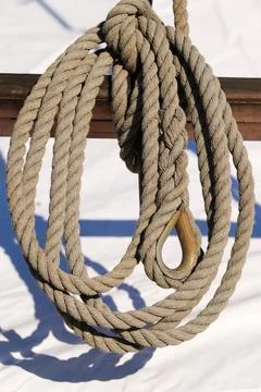 Ropes on a sailing ship Foto stock