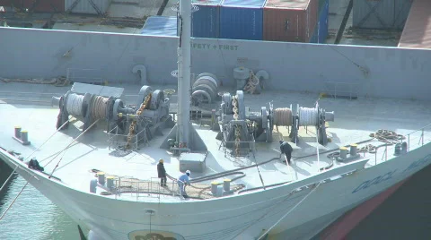 Ropes on ship Stock Footage 478025