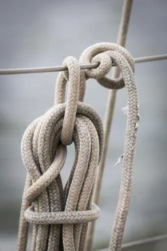 Ropes on a ship Stock Photos