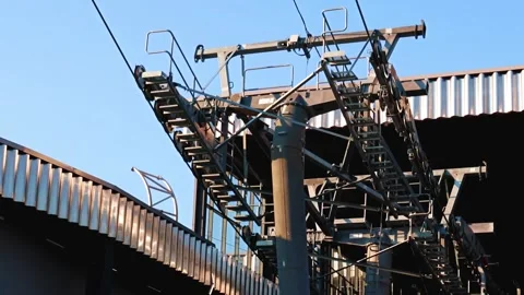 The ropeway mechanisms Stock Footage 333605513