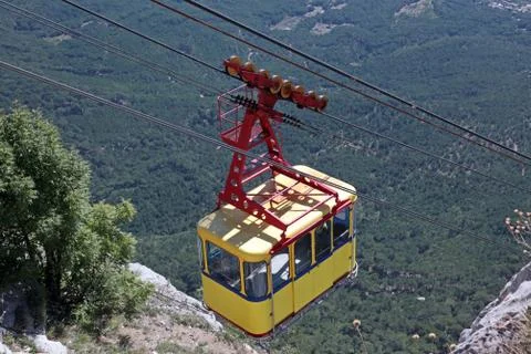 Ropeway in mountains Stock-Fotos