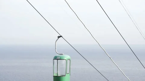 Ropeway on the sea background 動画素材 58883031