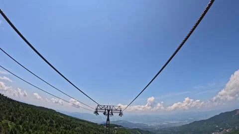 Ropeway seen from the front Stock Footage 246669324