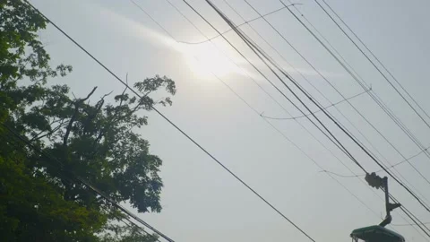 The ropeway used to ferry to the mountain ranges in haridwar Stock Footage 221737782