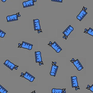 Roping steer horns vector seamless pattern Stock Illustration