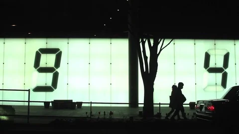 Roppongihills Keyakizaka street Timecode including cars and people wide shot Stock Footage 74108367