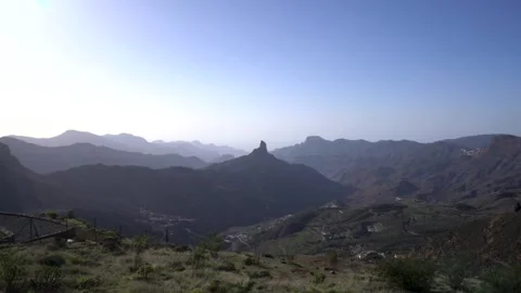Roque Bentayga Gran Canaria Canary Islands. Tejeda Volcanic Caldera Archaeo.. Stock Footage 314416632