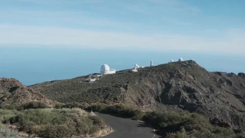 Roque de los Muchachos astronomical observatory Stock Footage 255484607