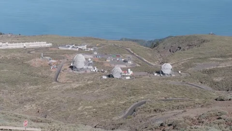 Roque de los Muchachos astronomical observatory Stock Footage 255484617