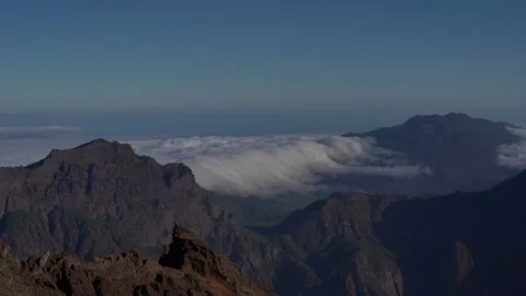 Roque de los Muchachos.  Caldera de Taburiente.La Palma. Canary Islands.Spain Stock Footage 249225542