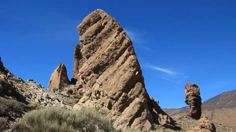 Roques de García, rock formations of the Teide Video stock 34140432