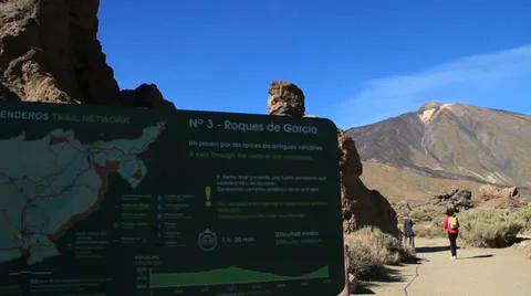 Roques de García, rock formations of the Teide Video stock 34143384