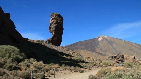 Roques de García, rock formations of the Teide Video stock 34144300