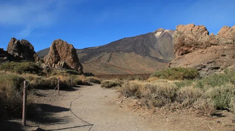 Roques de García, rock formations of the Teide Video stock 34146394