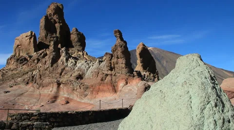 Roques de García, rock formations of the Teide Video stock 34151072