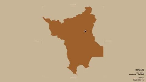 Roraima - Brazil. Bounding box. Pattern Illustrazione stock