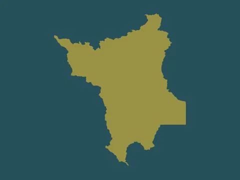 Roraima, Brazil. Solid color shape 库存插图