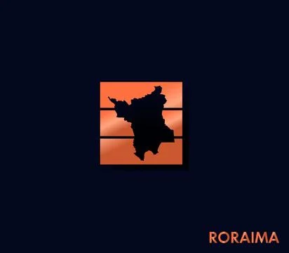 Roraima map icon for your design Stock Illustration