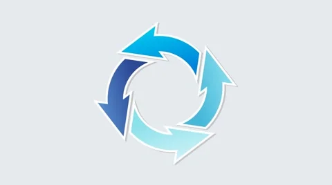 Rorating circle arrows Stock Footage 47200600