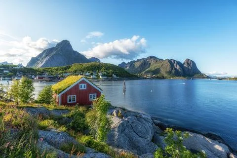 Rorbu in Reine Stock Photos