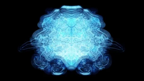 Rorschach imagery forms and flows - Rorschach 005 HD, 4K Stock Video Stock Footage 72355479