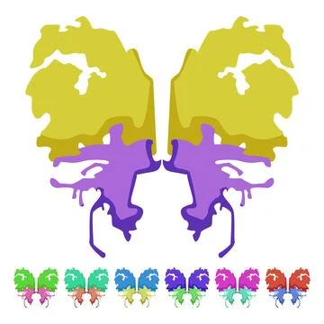 Rorschach inkblot test concept for psychological analysis Stock Illustration