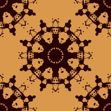 Rorschach inkblot test vector seamless. Abstract blob pattern. For fabric Stock Illustration