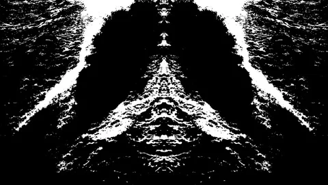 Rorschach test flowing mirrored pattern. Stock Footage 76239048